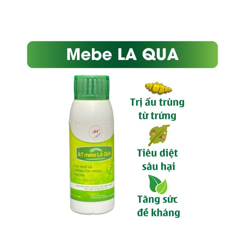 Thuốc Trừ Sâu Sinh Học Tiêu Diệt Và Xua Đuổi Côn Trùng Và Sâu Hại, Nhện Đỏ, Bọ Trĩ, Sâu Ăn Lá, Sâu Xanh, Ruồi Vàng Mebe Laqua Đậm Đặc 100ml