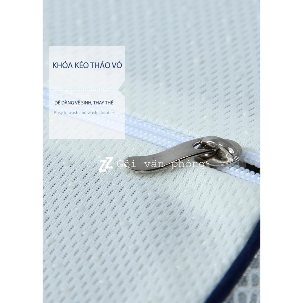 GỐI NGỦ ĐÔI CAO SU NON 1M2 VỎ GẤM GDH-05S