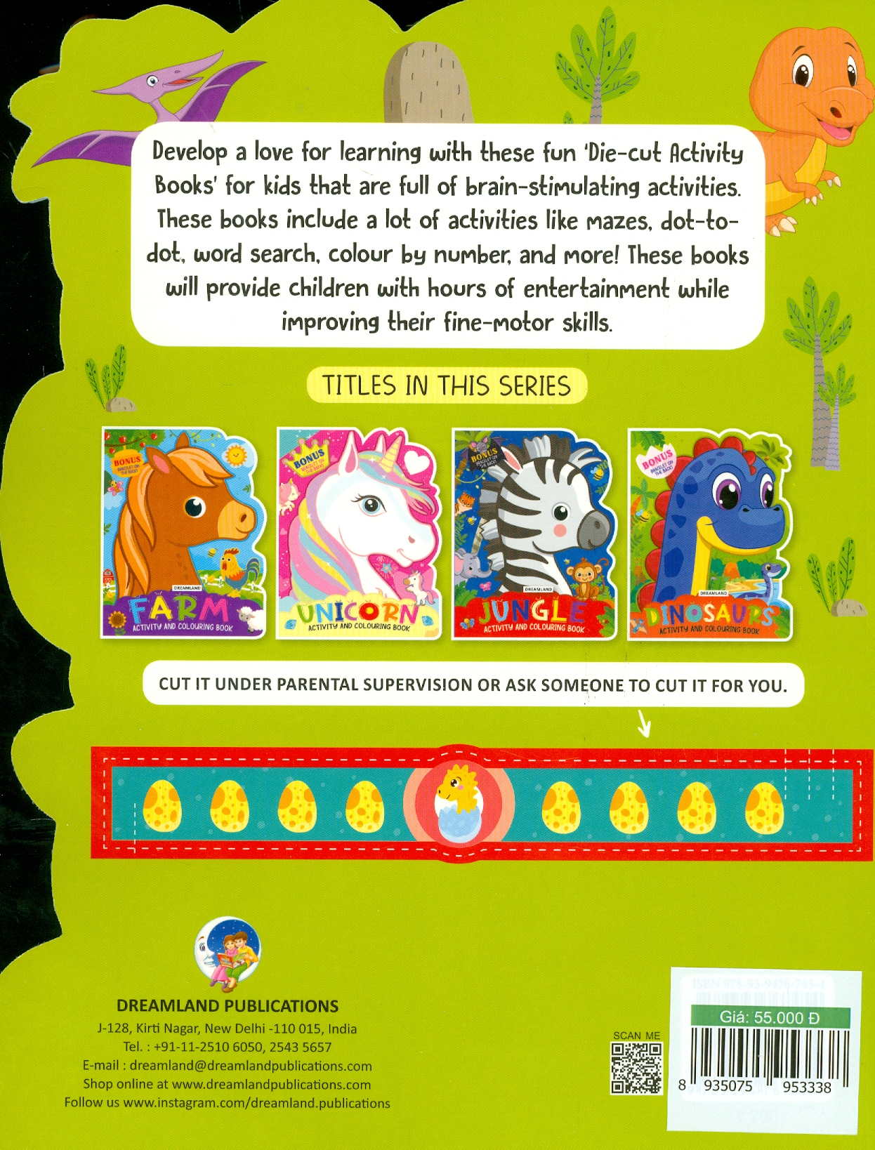 Dinosaurs - Activity And Colouring Book (Sách Hoạt Động Và Tô Màu: Khủng Long)