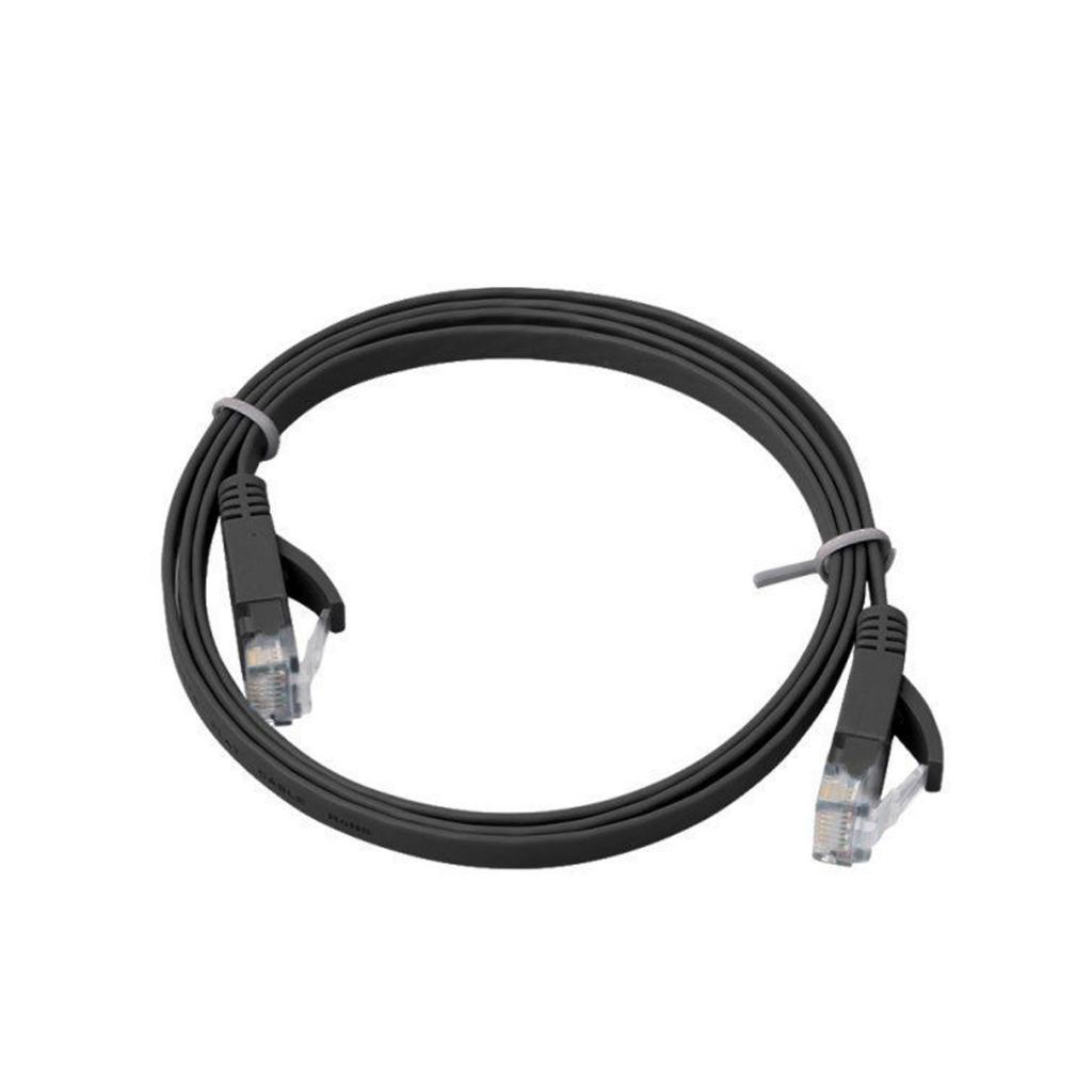 RJ45 Male to 3 Female Network Extender Cable Splitter + Cat 6 Cable Black