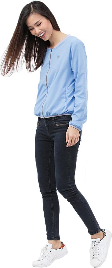 Áo khoác nữ chống nắng UPF50+  Deep Sky Blue Zigzag JAC00301 size