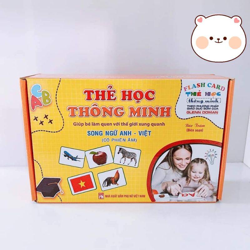 Thẻ học thông minh 18 chủ đề loại to song ngữ Anh- Việt cho bé 0-6 tuổi