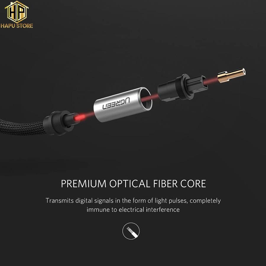 Cáp audio quang (Toslink, Optical) 1.5m Ugreen 10542 chính hãng - Hàng chính Hãng