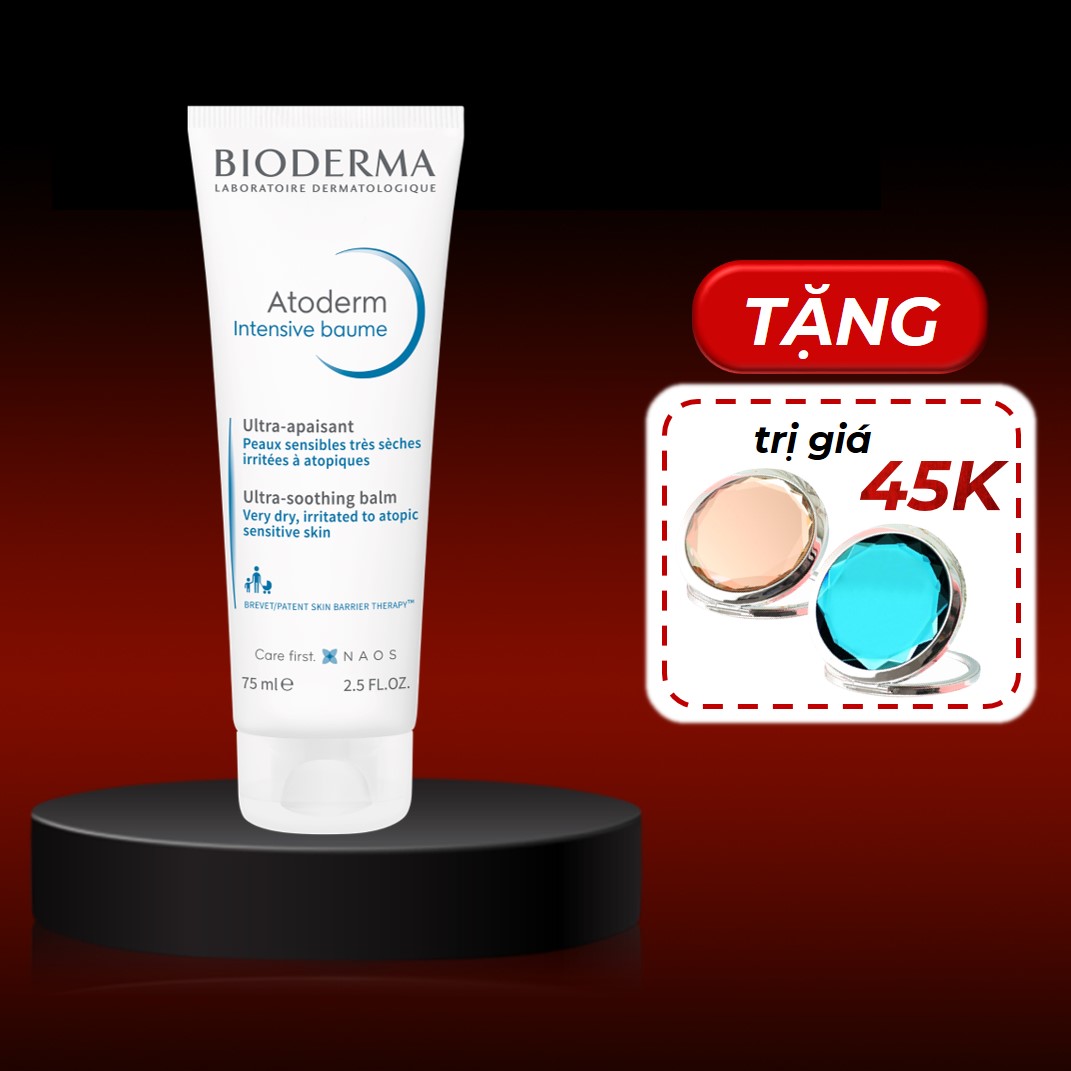 Kem Dưỡng Ẩm Chuyên Sâu Cho Da Khô Và Viêm Da Cơ Địa Bioderma Atoderm Intensive Baume 75ml + Tặng Kèm Gương Hai Mặt Màu Ngẫu Nhiên