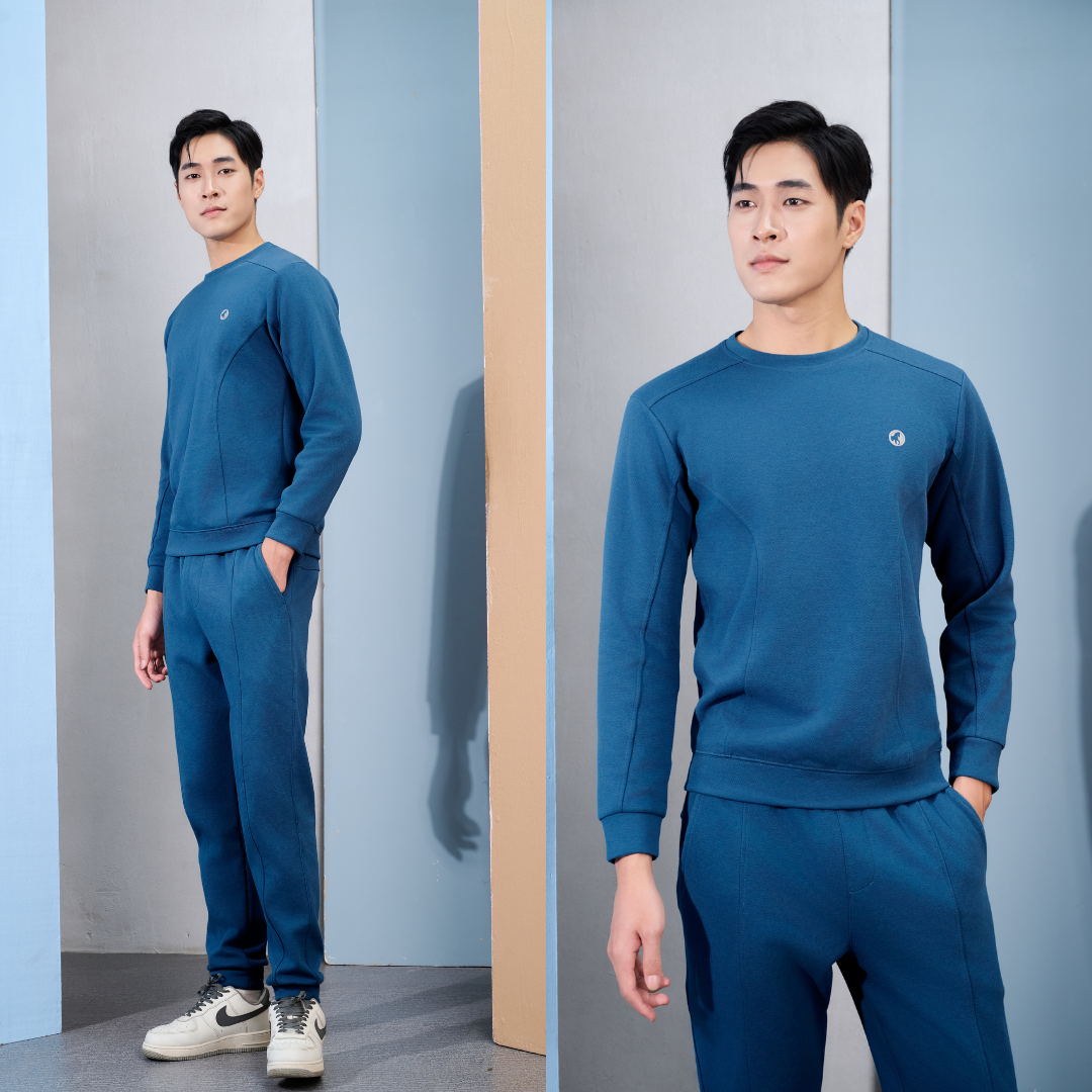 Bộ Quần Áo Nỉ Thu Đông Cổ Chui Laroma Cho Nam | Basic - Giữ Ấm - Vải Thơm - Kháng Khuẩn