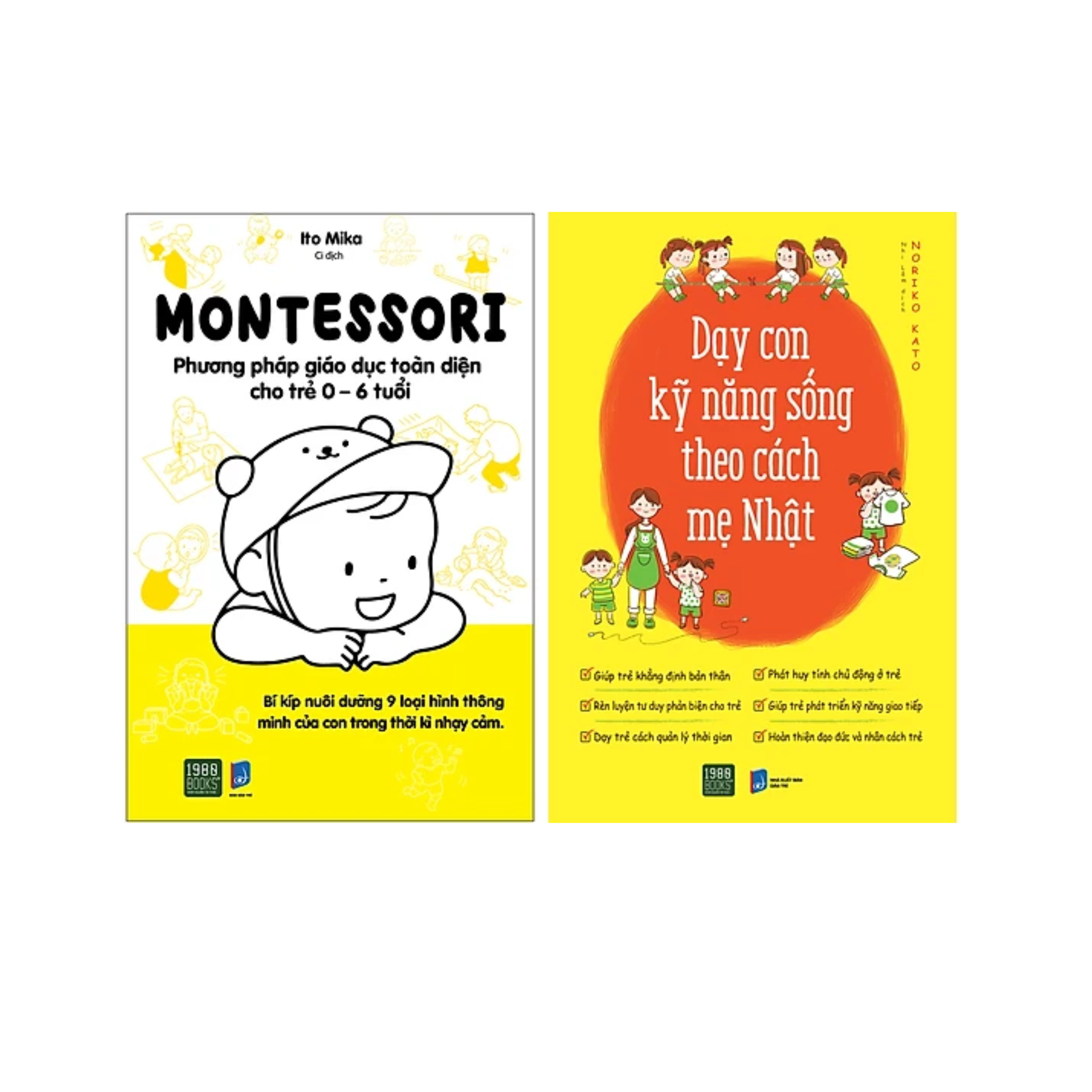 Combo 2Q : Dạy Con Kĩ Năng Sống Theo Cách Mẹ Nhật + Montessori – Phương Pháp Giáo Dục Toàn Diện Cho Trẻ 0-6 Tuổi ( Sách Làm Cha Mẹ/ Dạy Kĩ Năng Cho Trẻ )