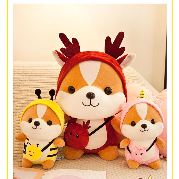 Thú Bông Chó Shiba Hóa Trang Ong Vàng Ngộ Nghĩnh 25cm