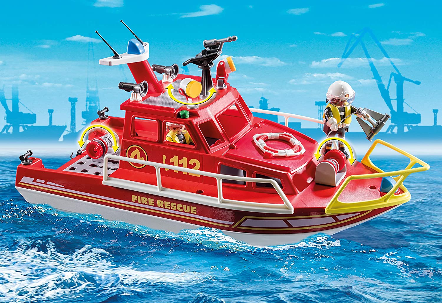 Đồ chơi mô hình Playmobil Thuyền cứu hỏa