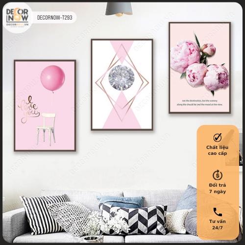 Tranh Treo Tường CANVAS Phòng Khách, Phòng Ngủ DECORNOW, 3 Bức Trang Trí, Decor Đẹp Nhất 2022 DCN-06