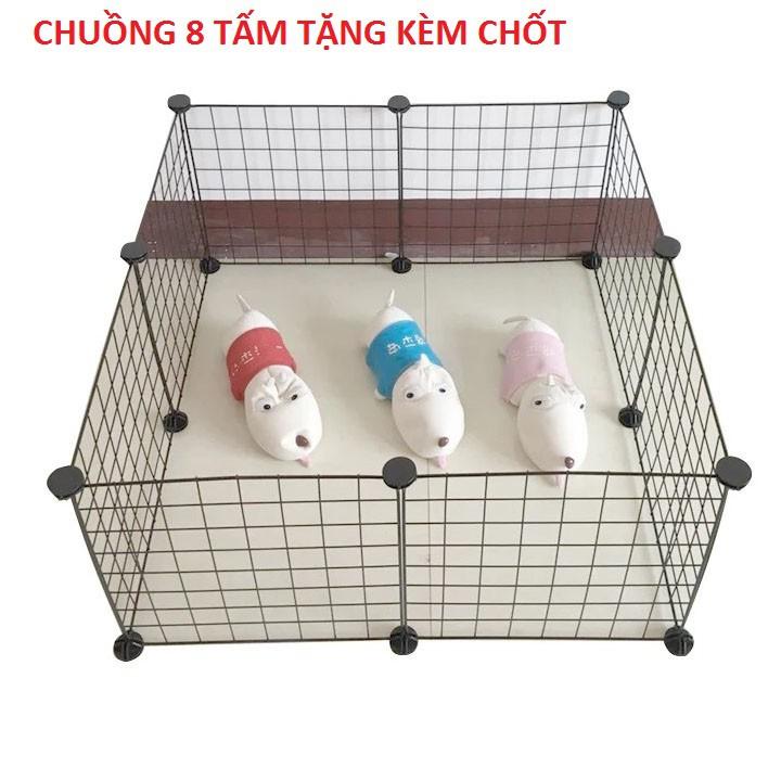 Chuồng Thú 7 Tấm 1 Cửa , Tấm Lưới Lắp Ghép Chuồng Chó Chuồng Mèo Lồng Thú Lồng Mèo