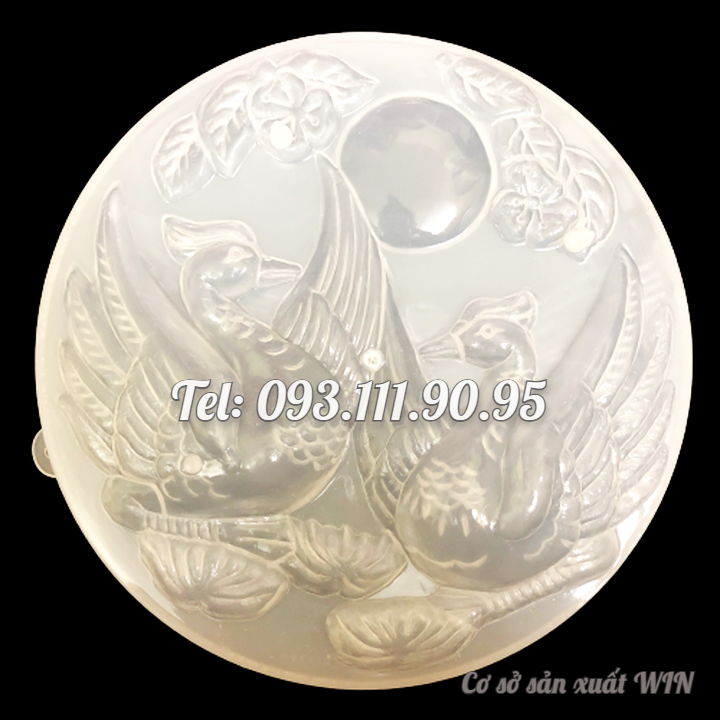 Khuôn rau câu sinh nhật, cưới hỏi Thiên Nga đôi – Khuôn hình tròn loại 20 cm - Mã số 1358