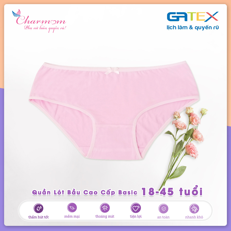 [Đồ lót cho mẹ bầu] Áo Ngực Bầu Và Quần Lót Bầu GATEX Cotton Cao Cấp Basic