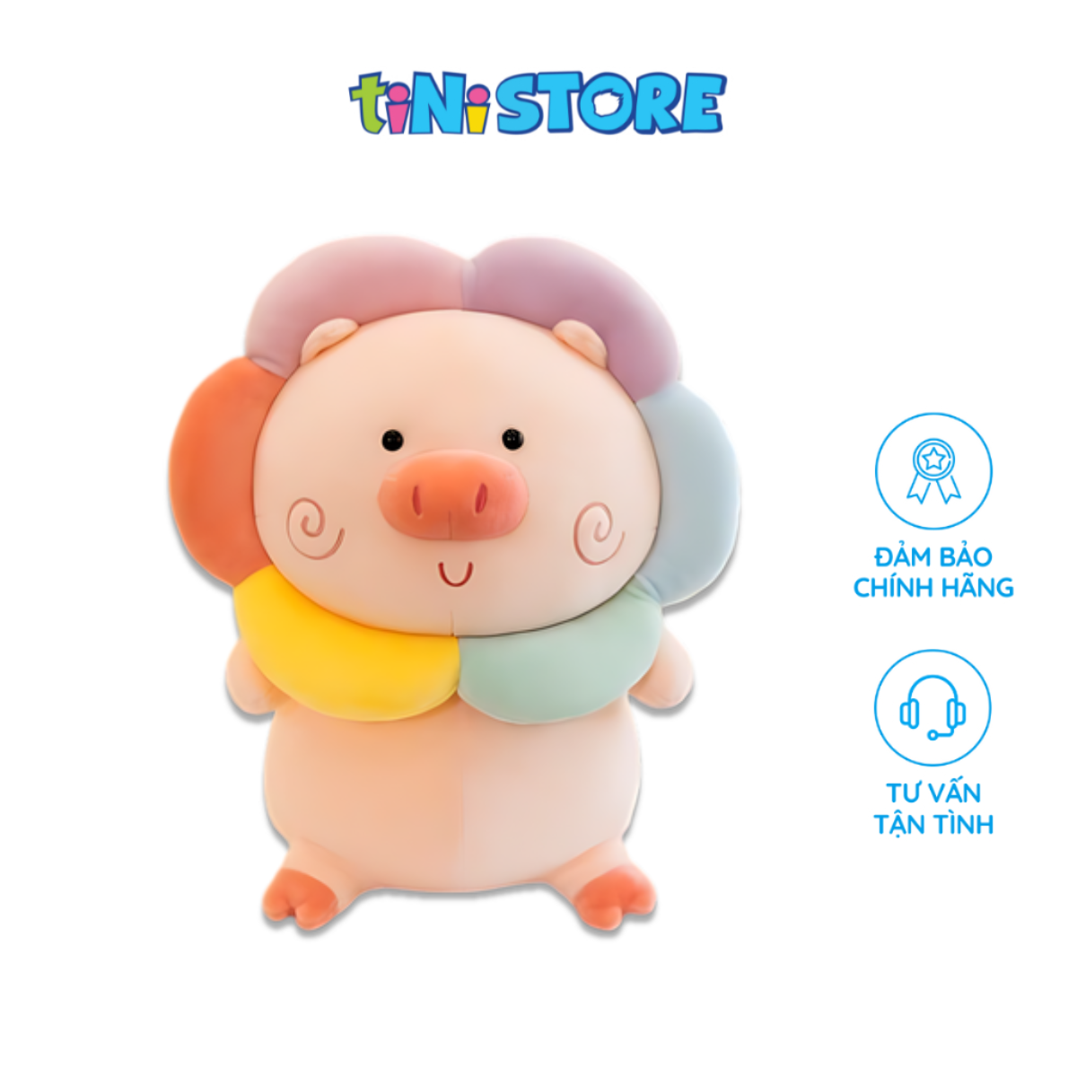 Đồ Chơi Thú Bông Hình Chú Heo Đeo Hoa 35cm M1-15-2