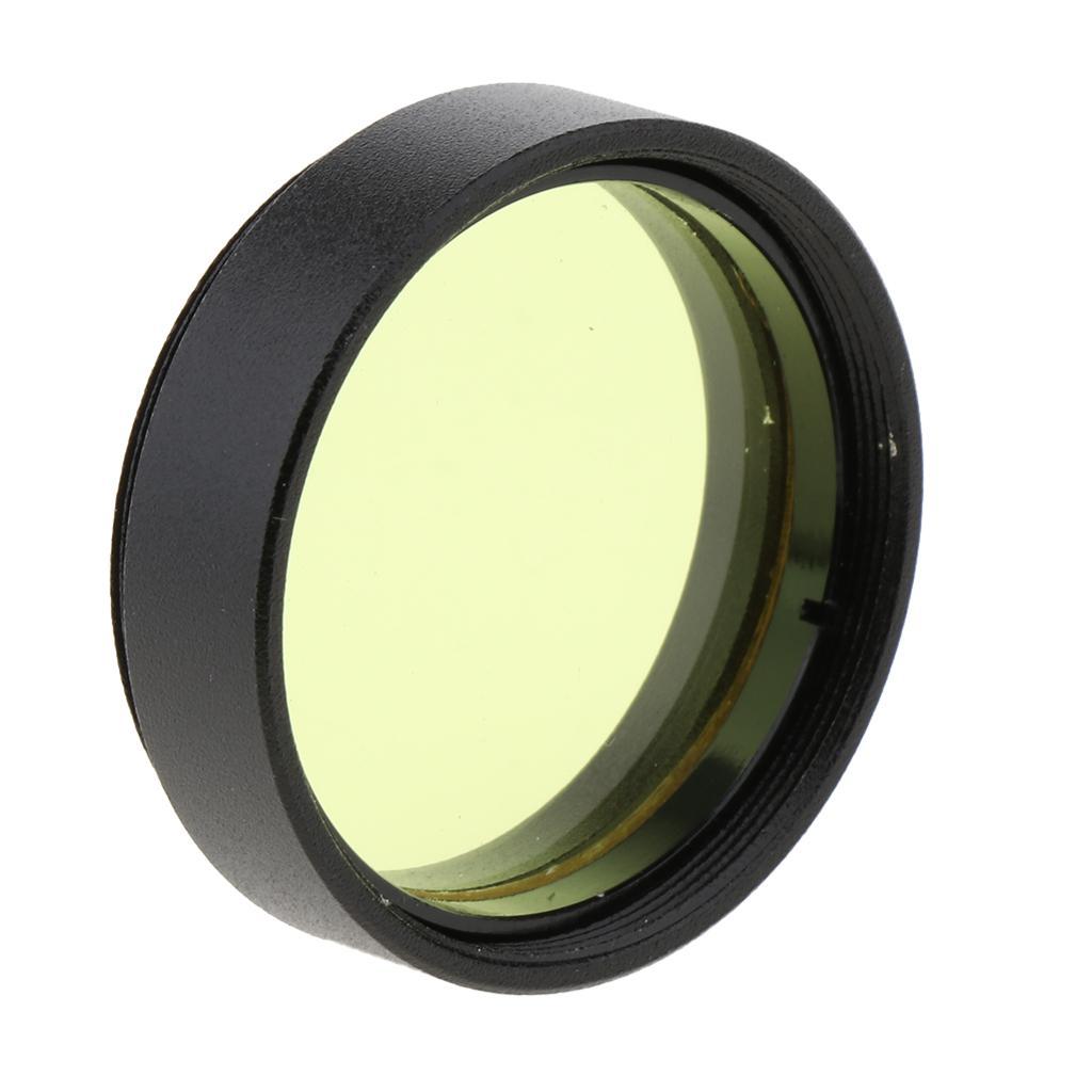 Universal Telescope Eyepiece Moon Planet Filter Yellow for Astronomy 1.25"