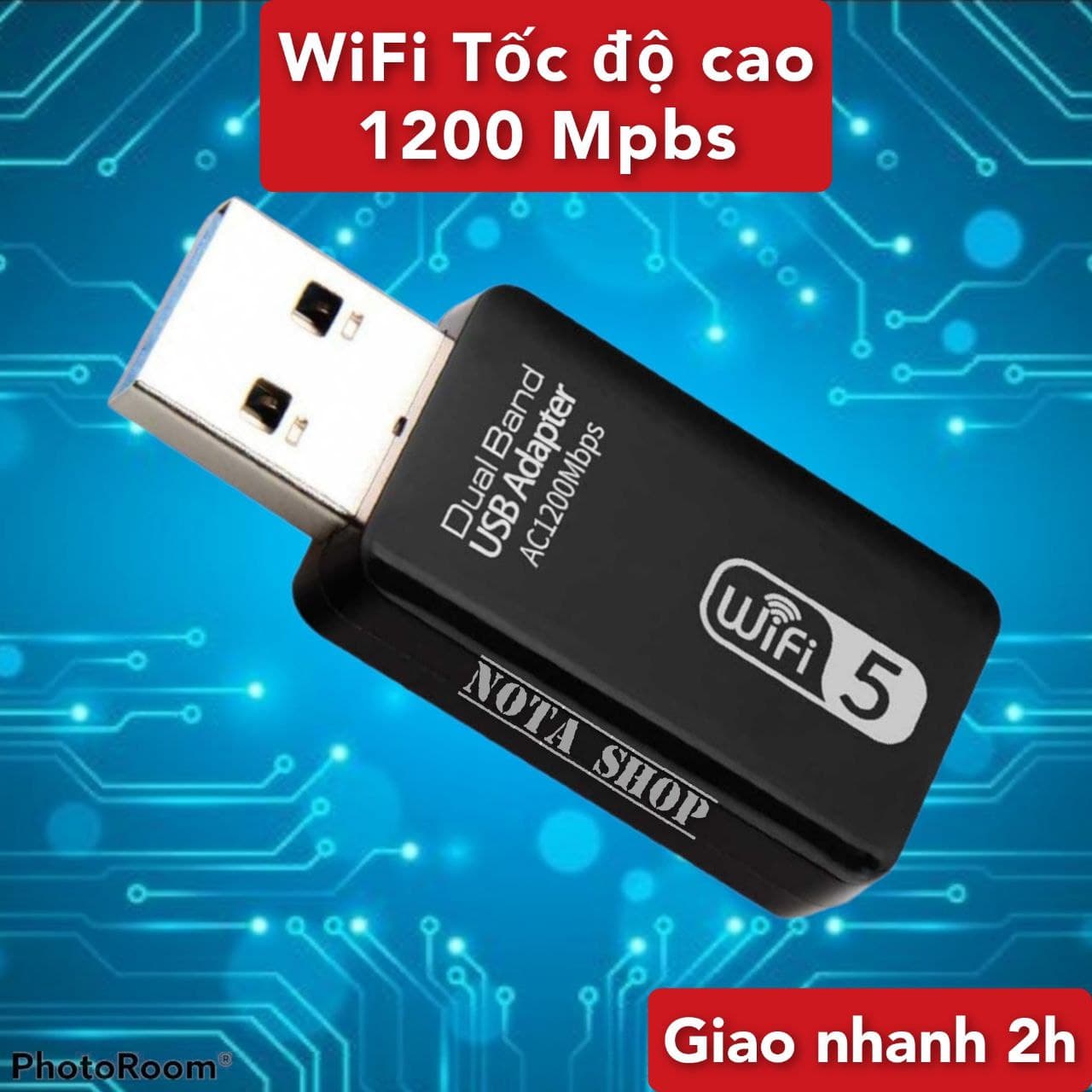 USB Nâng cấp WiFi 5G dễ dàng với USB 3.0, WIFI siêu tốc 1200Mbps, hai băng tần, có 5GHz cho máy bàn PC - Hàng nhập khẩu