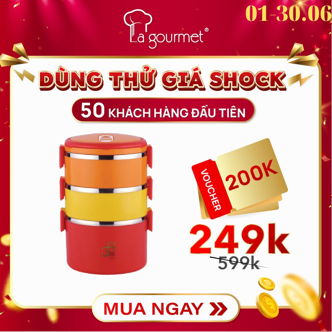 Camen Đựng Cơm La Gourmet Millennium 3 Ngăn 357151