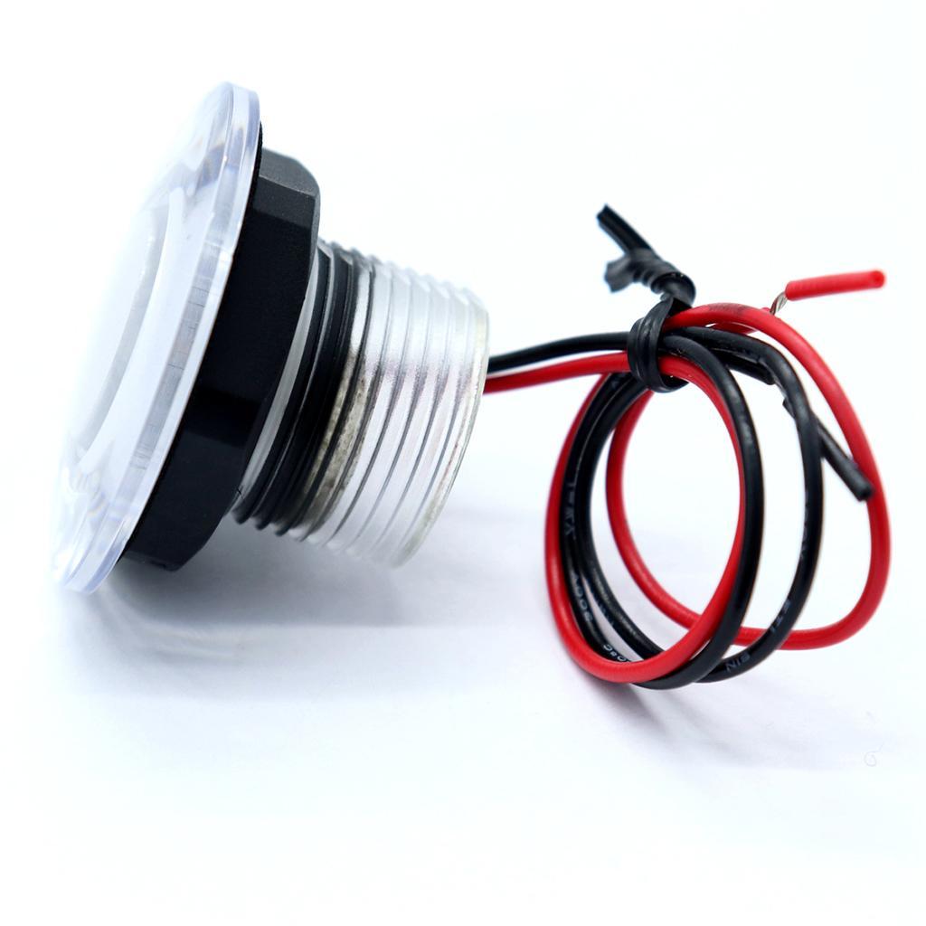 2pcs 12V LED Round Courtesy Light Marine Boat Stair Deck Lamp Warm White