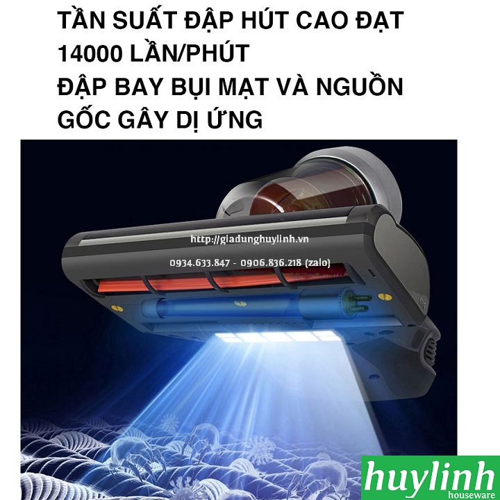 Máy hút bụi trên giường, sofa diệt khuẩn UV Tiross TS9305 - Độ rộng 22cm - 400W - Hàng chính hãng