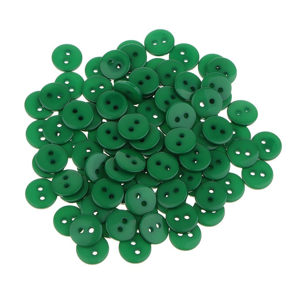 2-5pack 100 Candy Color 2-Holes Round Resin Button For Sewing Craft Scrapbook