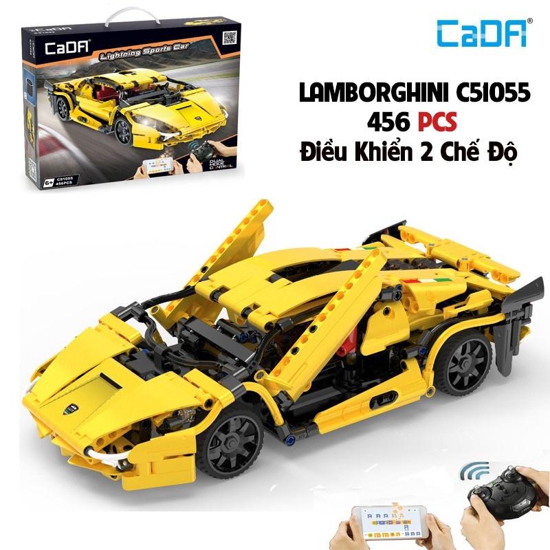 (sẵn) Bộ Đồ Chơi Lắp Ghép Kiểu LEGO Mô Hình Xe Đua LAMBORGHINIS CaDa C51055 Điều Khiển RC (2 Chế Độ) Với 456 Chi Tiết