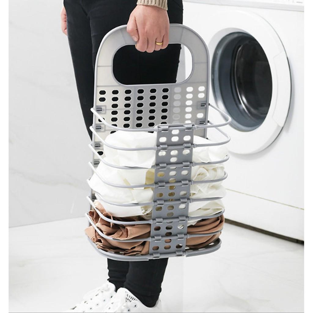 Rổ treo quần áo xếp gọn, giỏ treo đồ đa năng tặng kèm miếng dán hút chân không chắc chắn