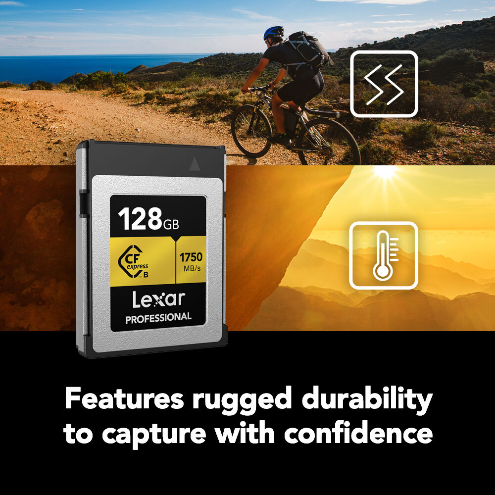 Thẻ nhớ CFexpress Lexar Professional 128GB Type B GOLD Series - Hàng chính hãng