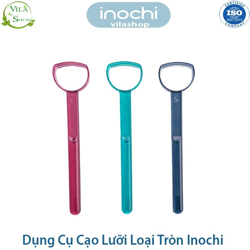 Dụng Cụ Nạo Lưỡi, Cạo Lưỡi, Vệ Sinh Lưỡi Người Lớn LOẠI TRÒN Nhựa PETG, Hạt Màu Cao Cấp Inochi