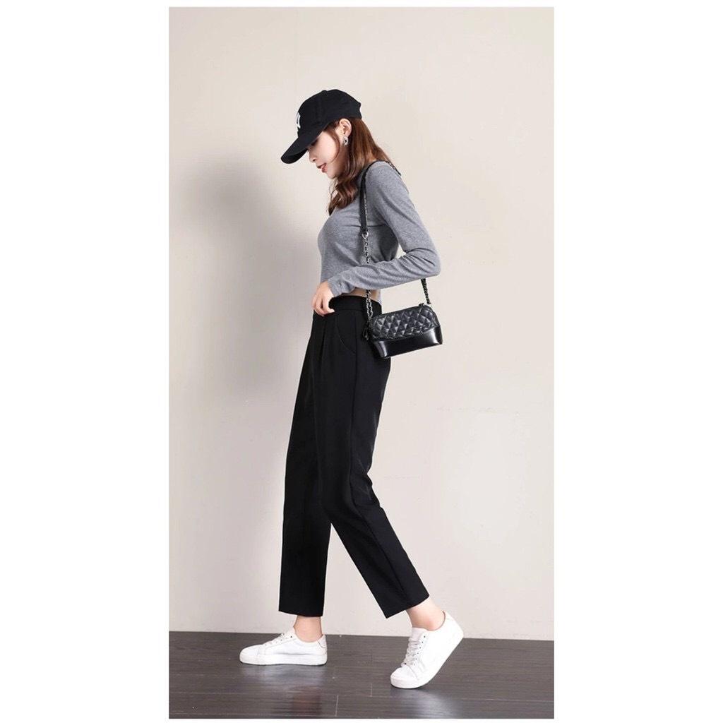 Quần vải baggy công sở dáng đứng fom đẹp