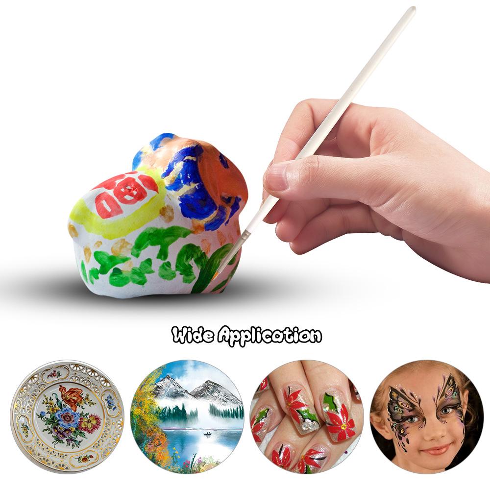 Bộ cọ vẽ chi tiết Nylon thu nhỏ cho chi tiết tốt Acrylic / Màu nước