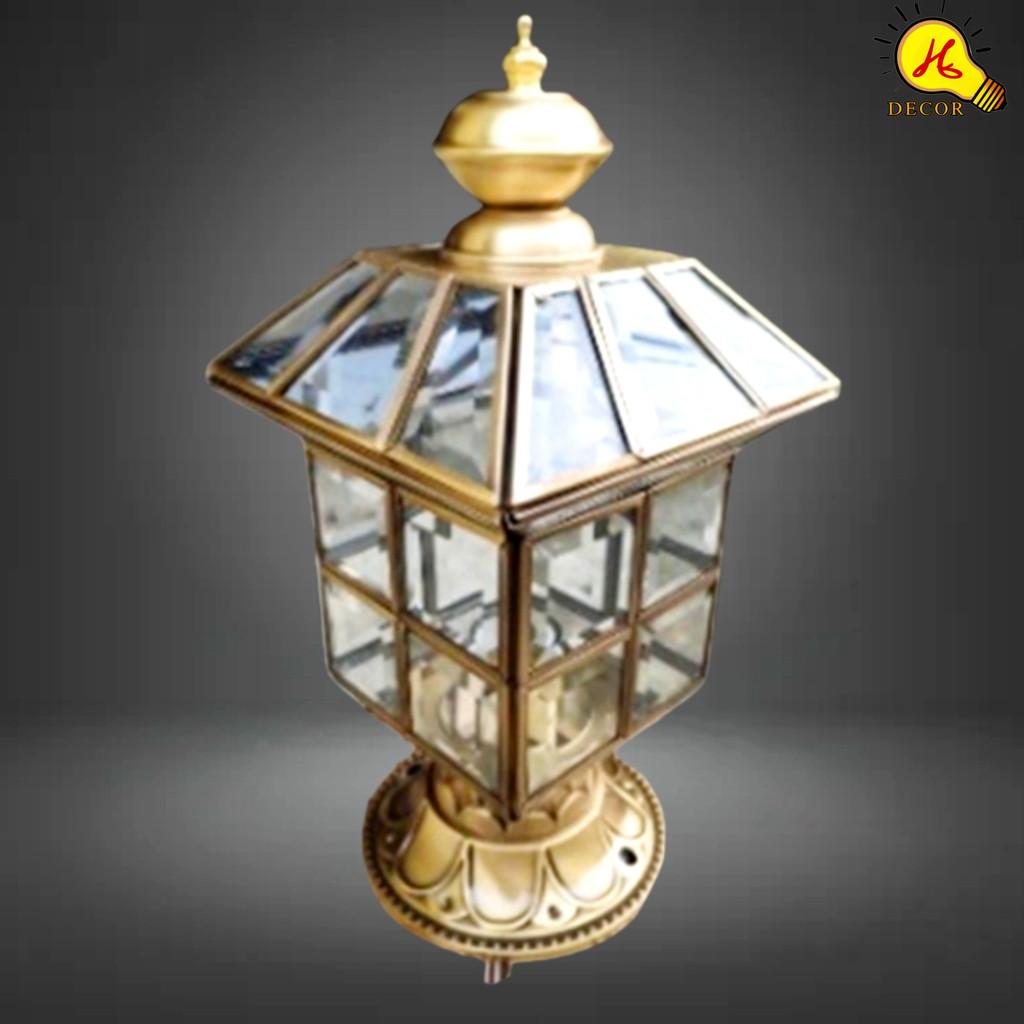 Đèn trụ cổng đồng HQ - mã TCD10 - ánh sáng vàng rõ nét, tiết kiệm điện năng, dễ lắp đặt, phù hợp mọi không gian HQ DECOR (HÀNG NHẬP KHẨU)