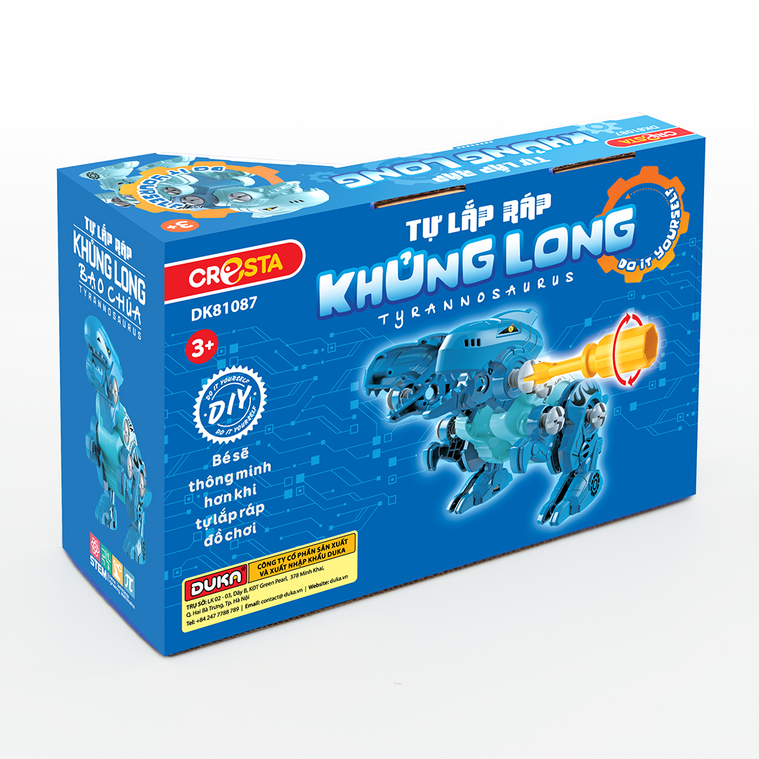 Đồ chơi Tự lắp ráp khủng long - Khủng long bạo chúa DK81087