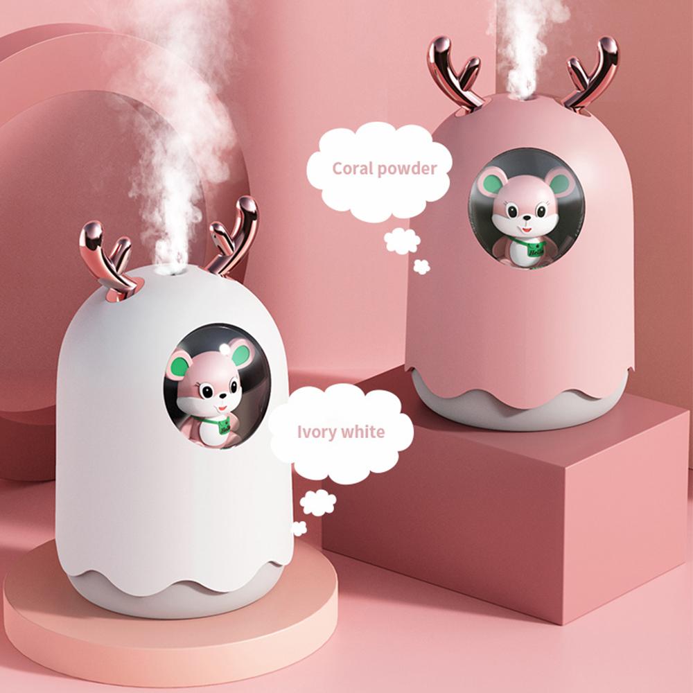 Máy Tạo Độ Ẩm Không Khí Mini Hộ Gia Đình Nhỏ Dưỡng Ẩm Thơm Xe Ô Tô Sáng Tạo Hình Thú Dễ Thương Gấu USB Tạo Độ Ẩm