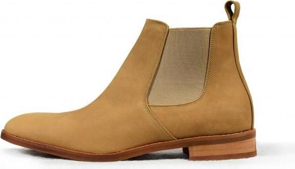 Giày Chelsea Boot Tathanium Nam Màu Vàng Nghệ Da Nubuck TFTNN8812