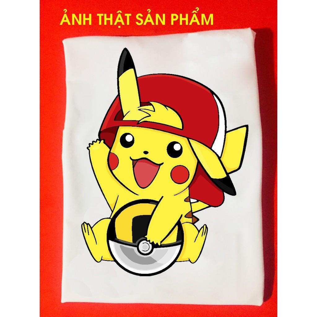 Áo thun pikachu 5 chất đẹp bao đổi trả