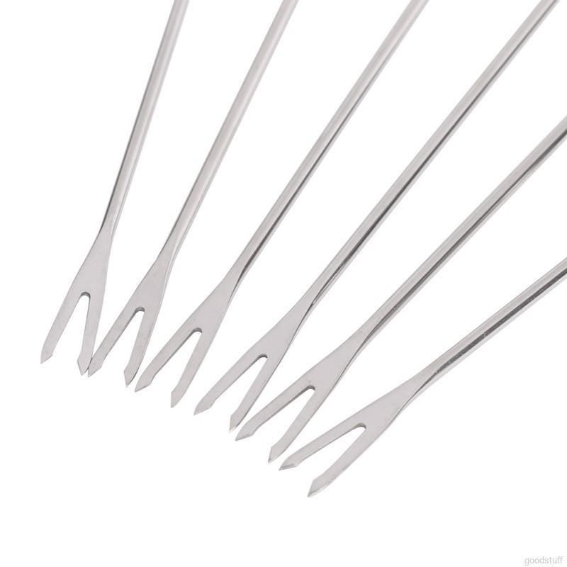 Set 6 xiên nướng thức ăn bằng thép không gỉ chất lượng cao