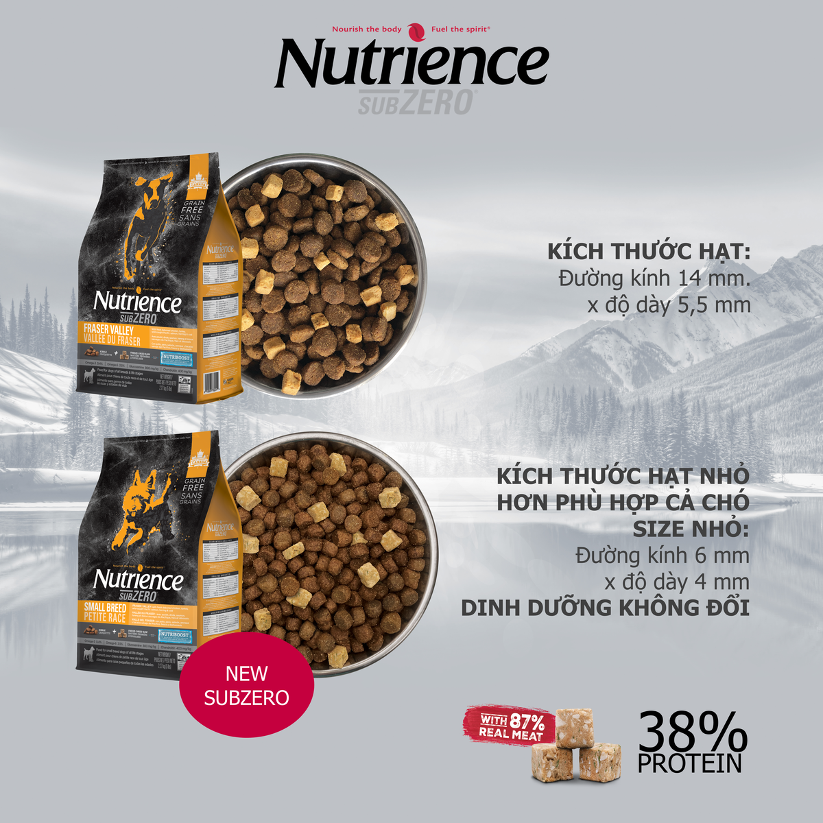 Thức Ăn Hạt Cho Chó Nutrience Subzero Grain-free - Thịt Gà Tây, Cá Hồi, Cá Đại Dương, Rau Củ Và Trái Cây Tự Nhiên