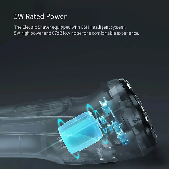 Máy cạo râu Xiaomi Enchen BlackStone 3 đầu cắt với lưỡi dao đôi - Hàng nhập khẩu