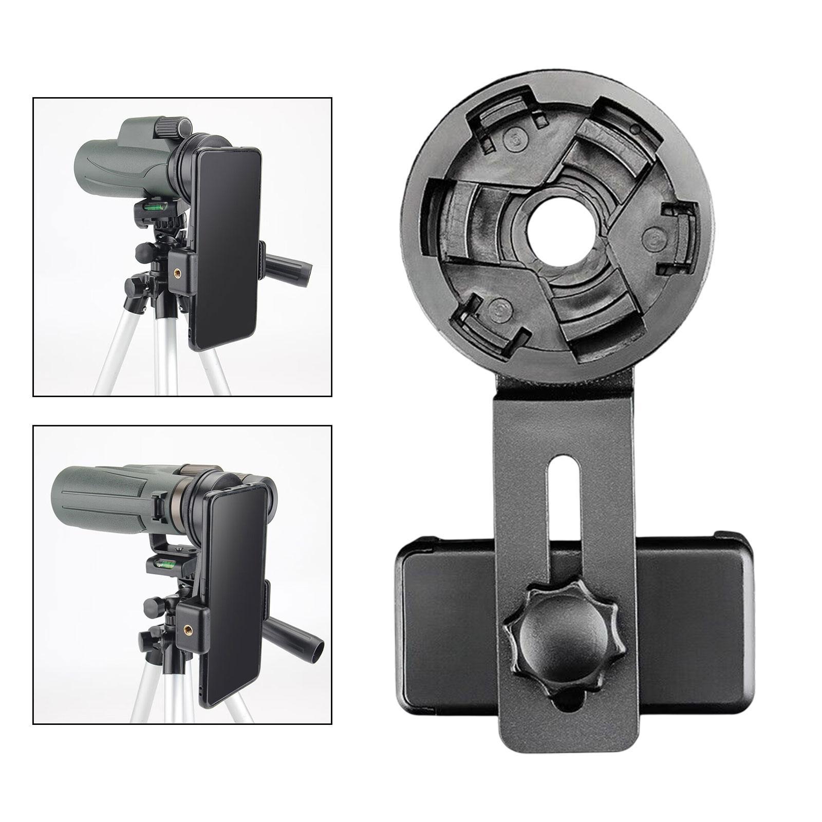 Universal Smartphone Telescope Phone Adapter Mount Quick Aligned Bracket Clip Mount Photography Adapter for Binoculars Telescope