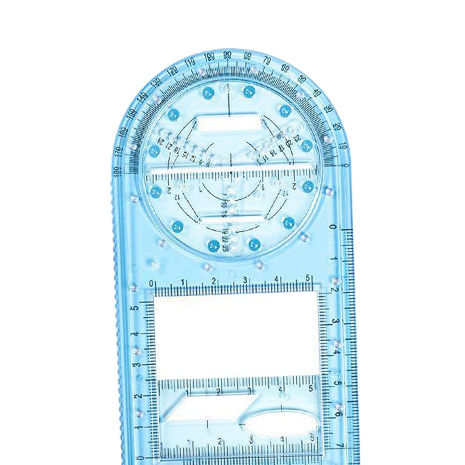 Multifunctional Geometric Ruler Supplies Office Mathematics Drawing Template