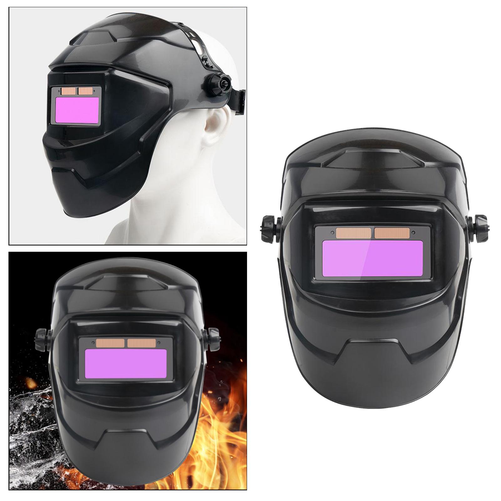 2x Solar Powered, Automatically Darkening Welding Helmet, Adjustable for TIG MIG / MMA