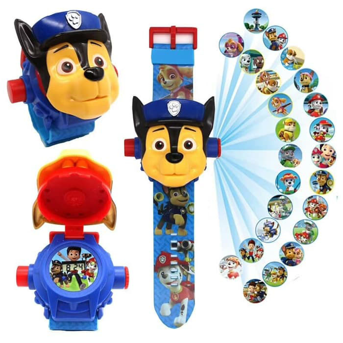 Đồng hồ điện tử chiếu 24 hình 3D chó cứu hộ Paw Patrol