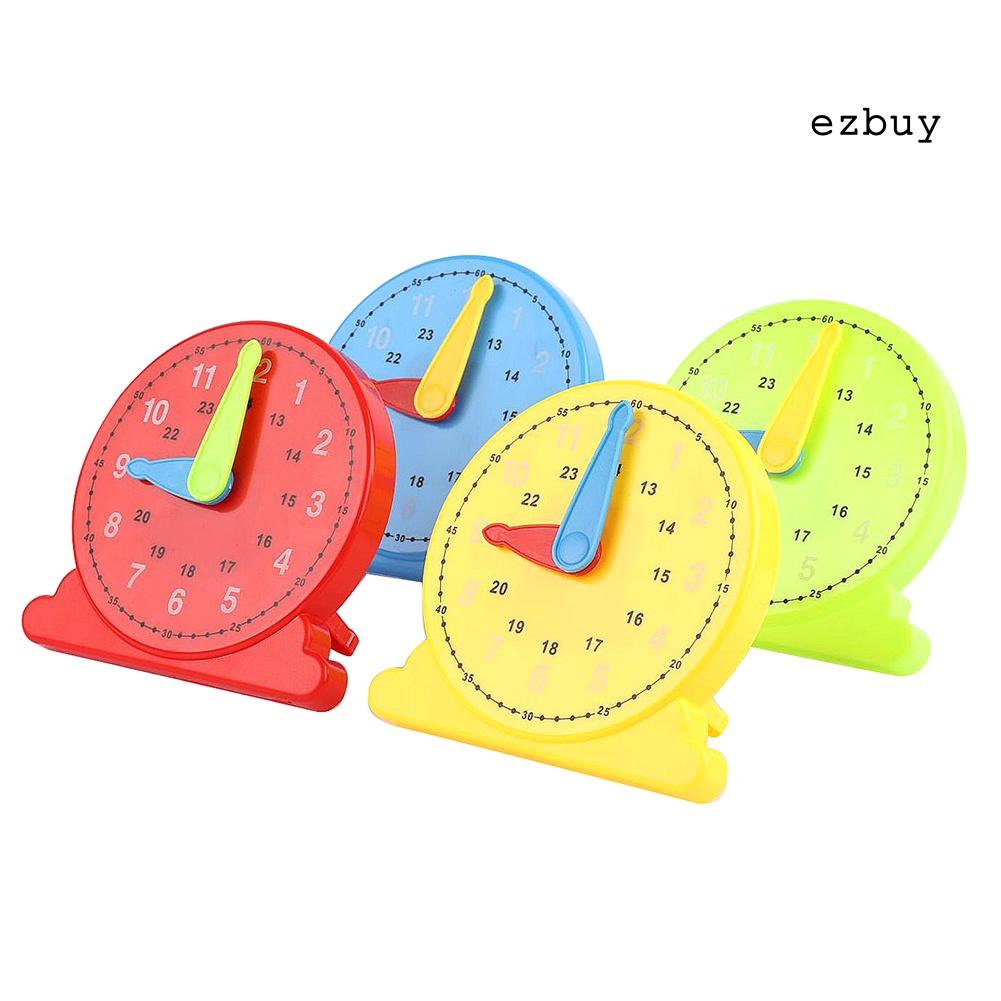 EY-12/24 Hours Montessori Student Learning Clock Time Teacher for Kids Children