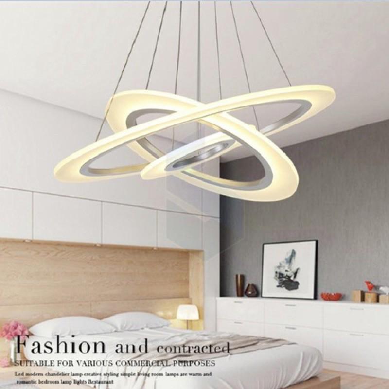 Đèn Thả Trần TH853 Hiện Đại 3 Chế Độ Ánh Sáng - Đèn Thả Phòng Khách Phòng Ăn Phòng Ngủ Led 3 Vòng