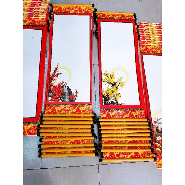 Liễn Giấy Viết Thư Pháp, Liễn Giấy Mỹ Thuật In Tranh Giấy Ốp 27x79cm - Set 10 tờ