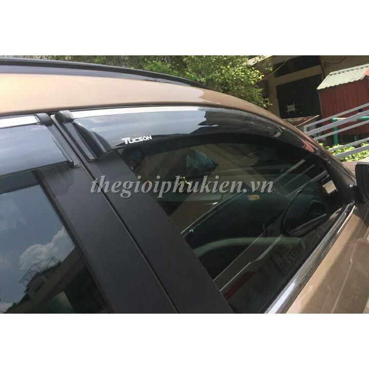 Bộ vè che mưa Hyundai Tucson 2016-2019 chỉ mạ Crom cao cấp