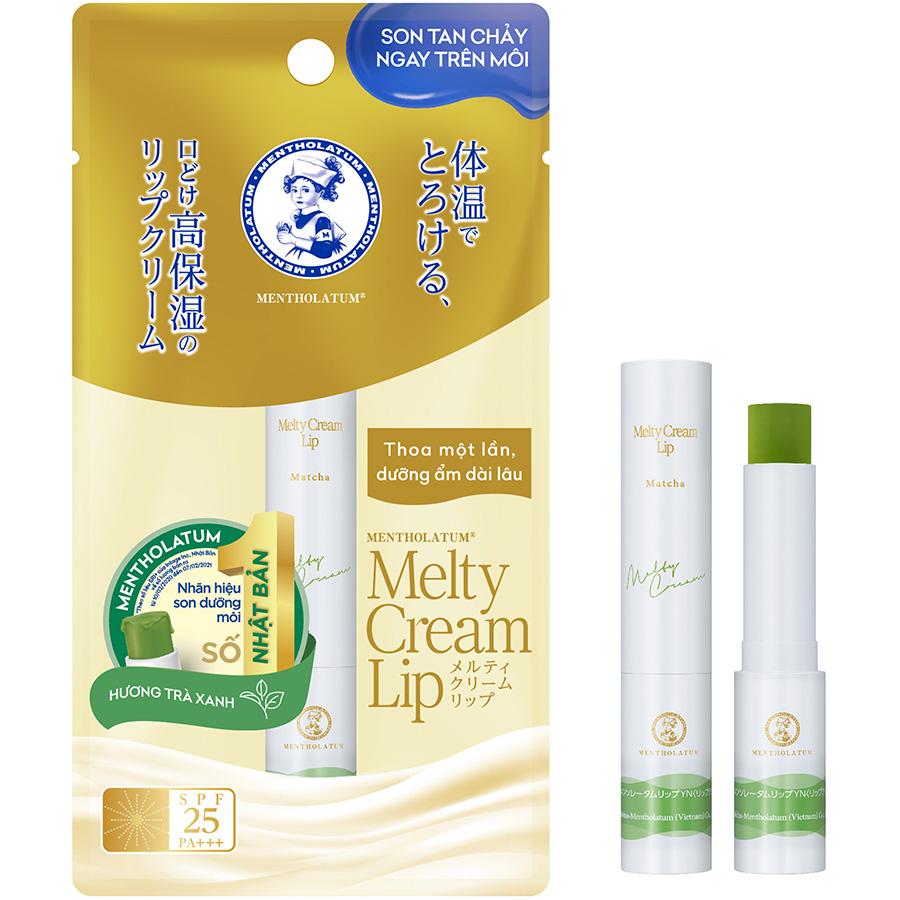 Son dưỡng môi tan chảy Rohto Mentholatum Melty Cream Lip SPF25 PA+++ 2.4g