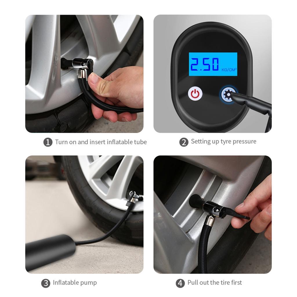 Digital Car Tire Inflator Tyre Pump Compressor Handheld 12V 150 PSI