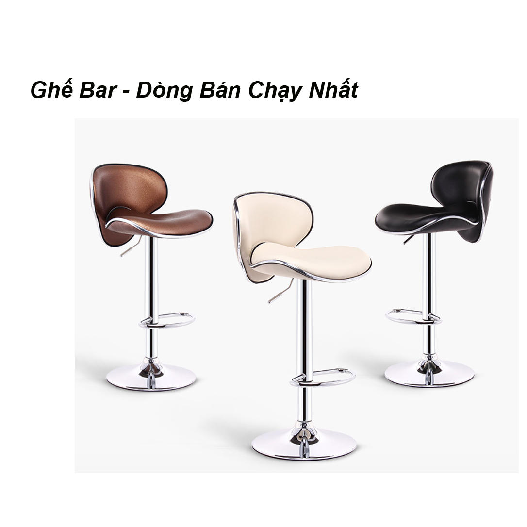 Ghế Bar Thời Trang Bọc Nệm PVC êm Ái , Phong Cách Đương Đại, Xu Hướng Hiện Đại, Xoay Tròn, Tăng Giảm Độ Cao AZP-BC04