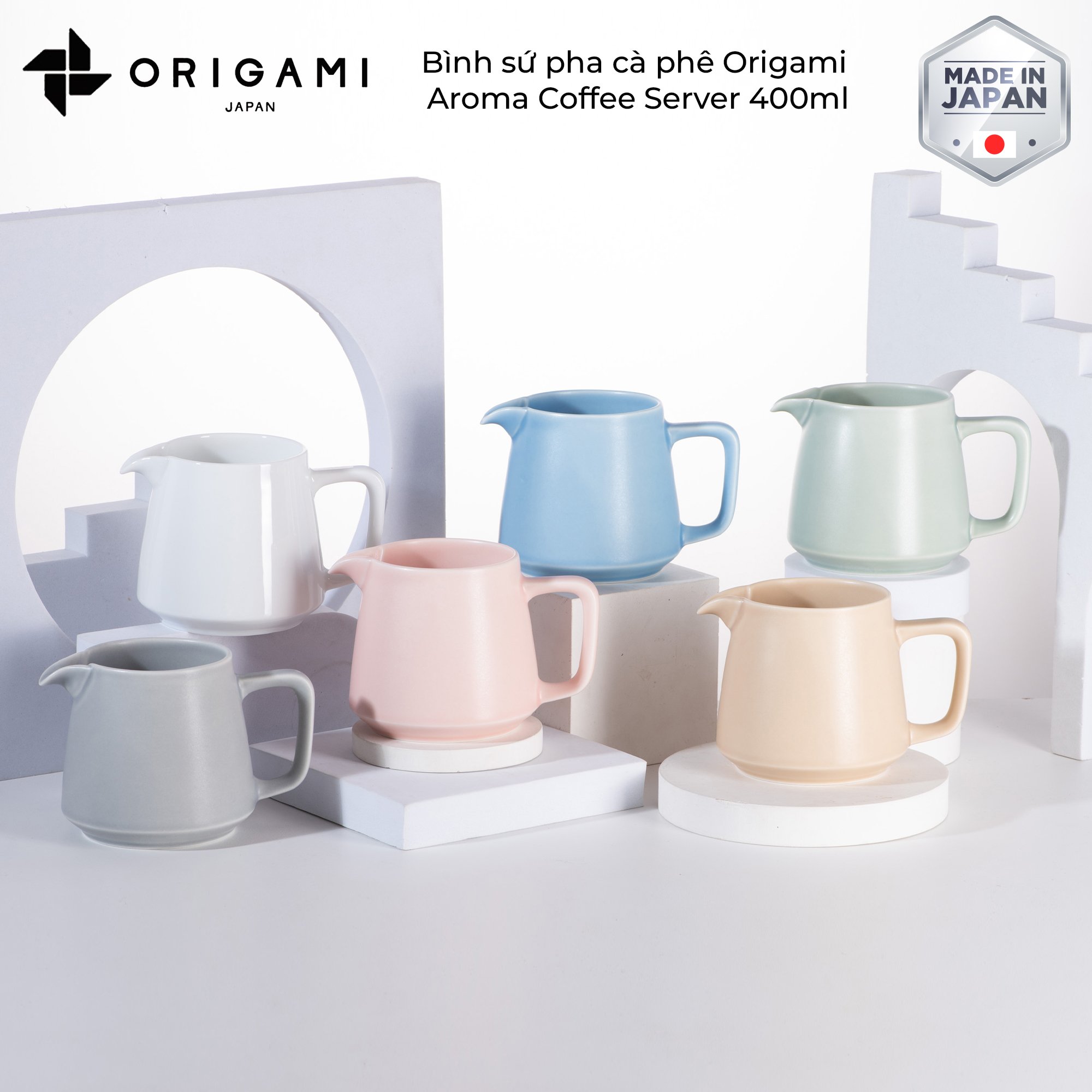 Bình sứ pha cà phê Origami Aroma Coffee Server 400ml