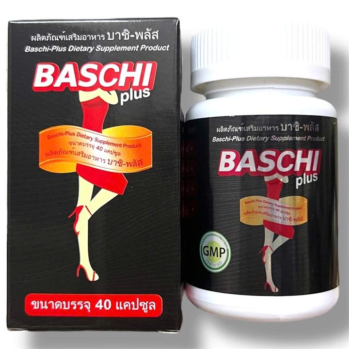 Viên uống giảm cân Baschi Plus đen - Hộp 40 viên - Xuất xứ Thái Lan - Mã số 1554